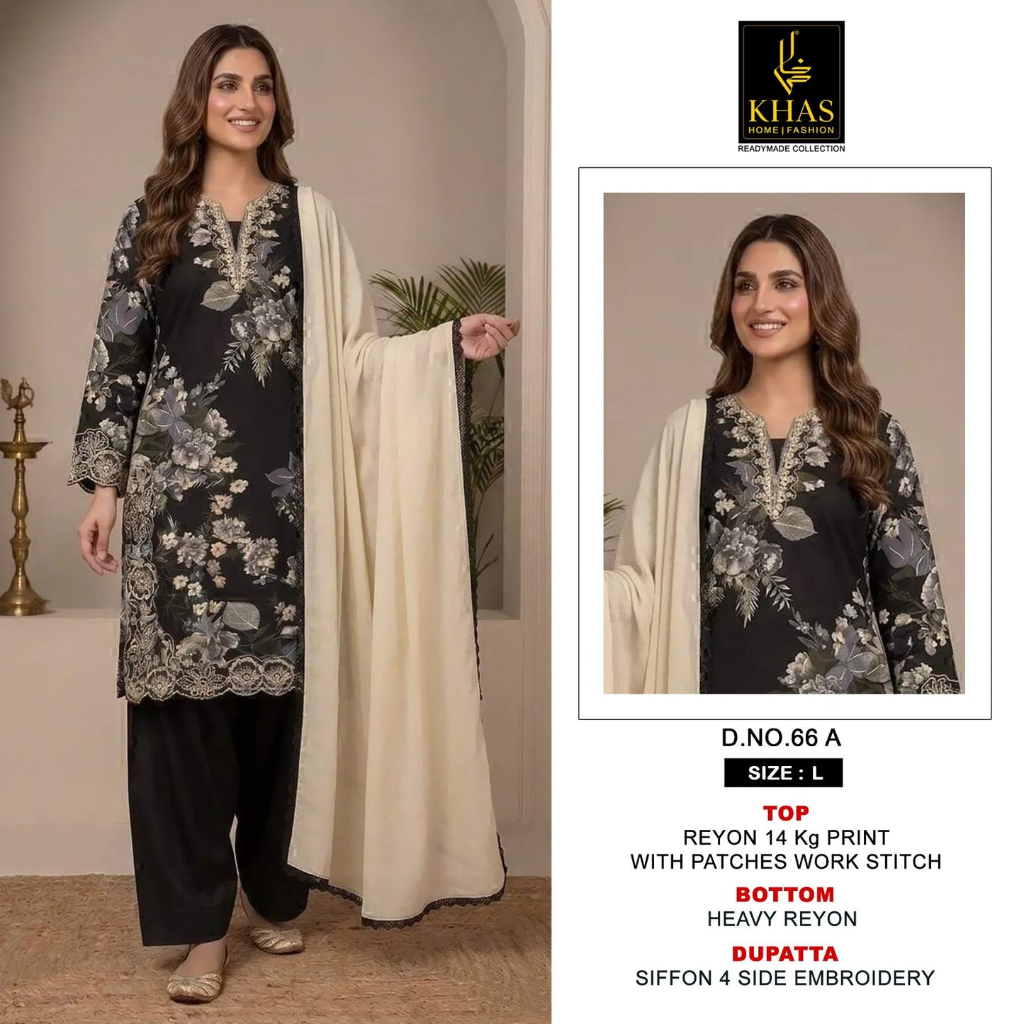 Design 66 Khas Rayon 14Kg Pakistani Readymade Suits Supplier