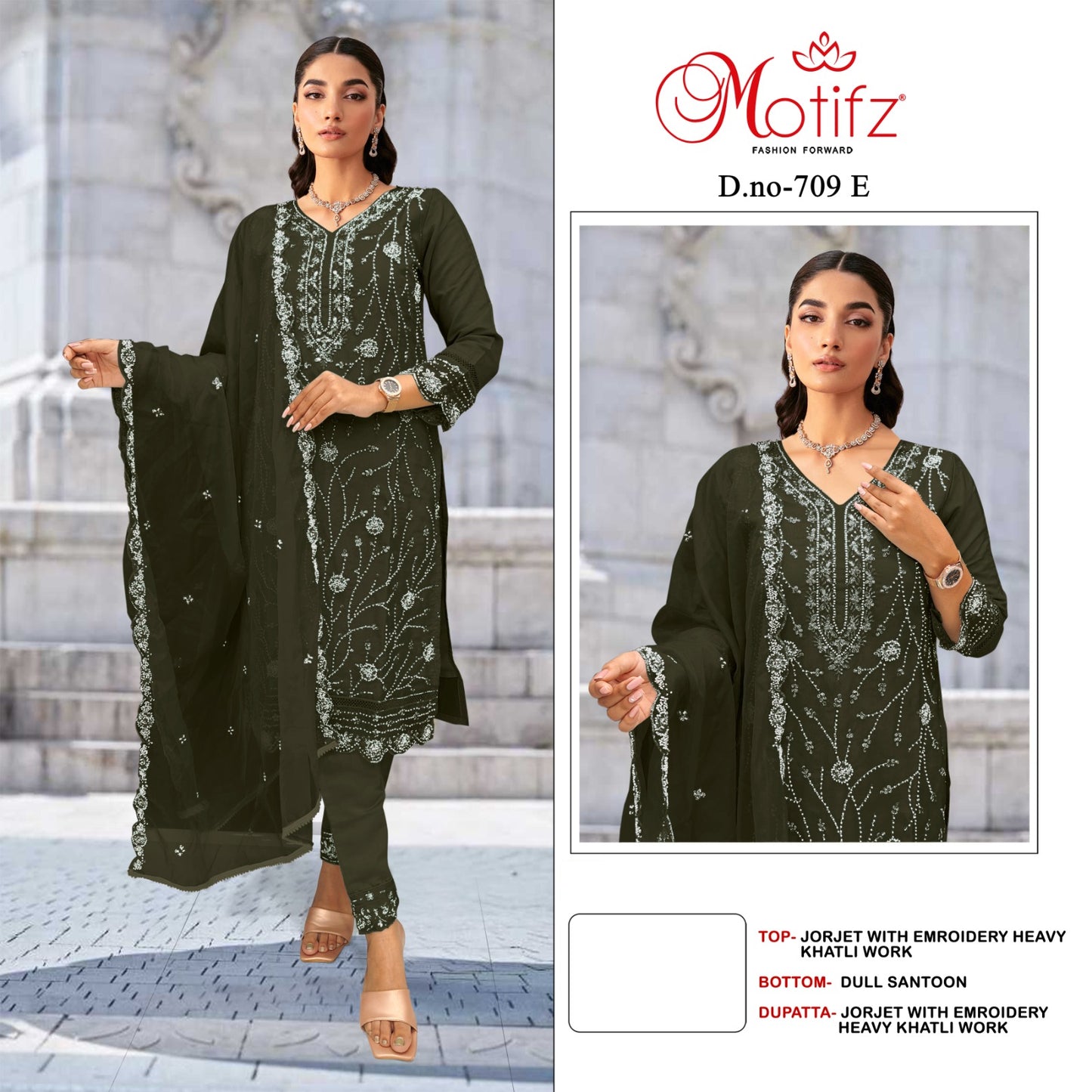Design 709 Ade Motifz Georgette Pakistani Salwar Suits Manufacturer India