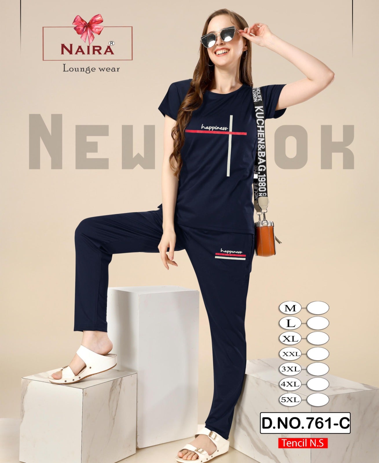 Design 761 Kavyansika Tencil Pyjama Night Suits Exporter Ahmedabad