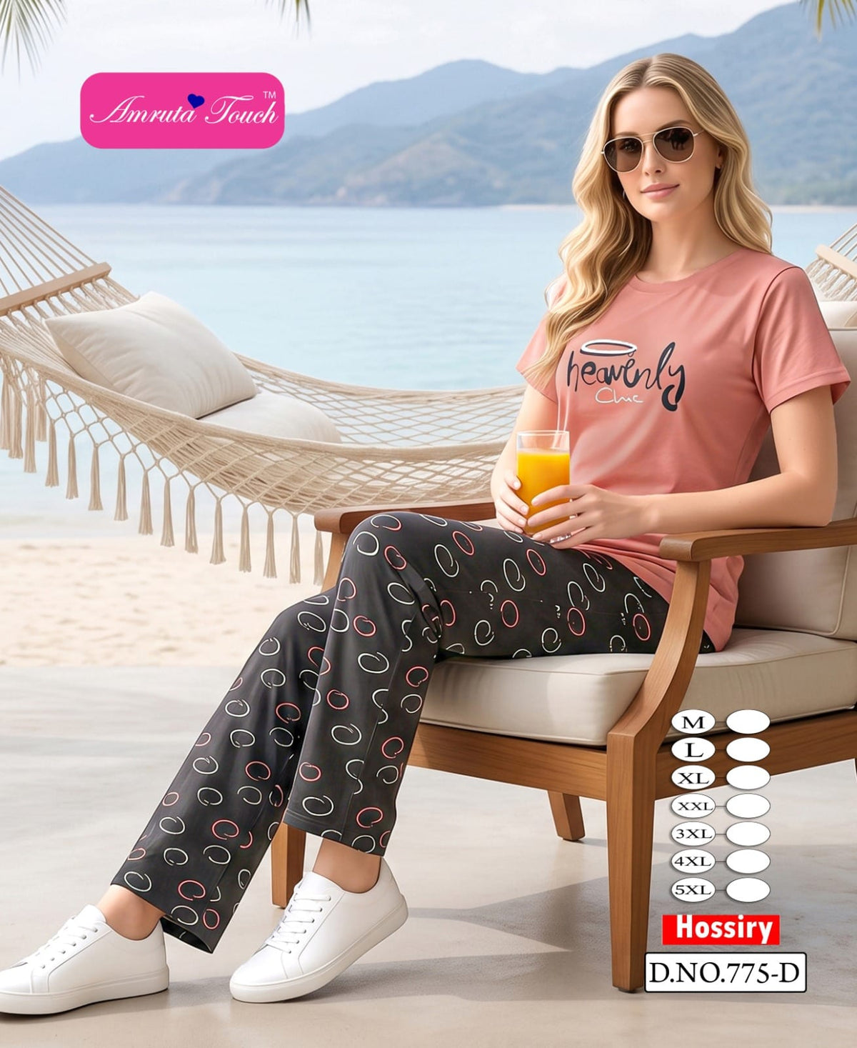 Design 775 Kavyansika Hosiery Cotton Pyjama Night Suits Supplier India