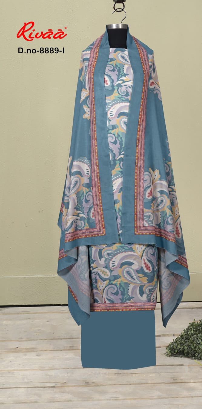 Design 8889 Rivaa Pashmina Suits Exporter Ahmedabad