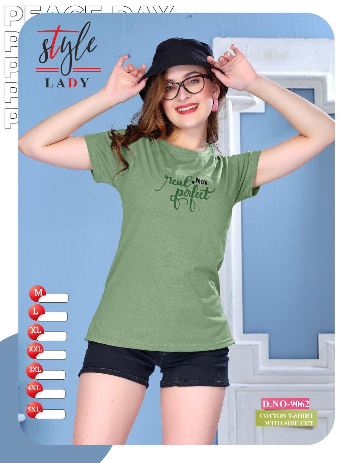 Design 9062 Ladys Cotton Women Tshirt Manufacturer