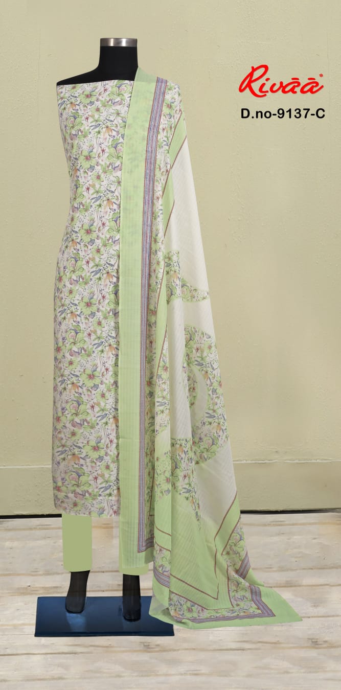 Design 9137 Rivaa Cotton Salwar Suits Wholesaler Gujarat