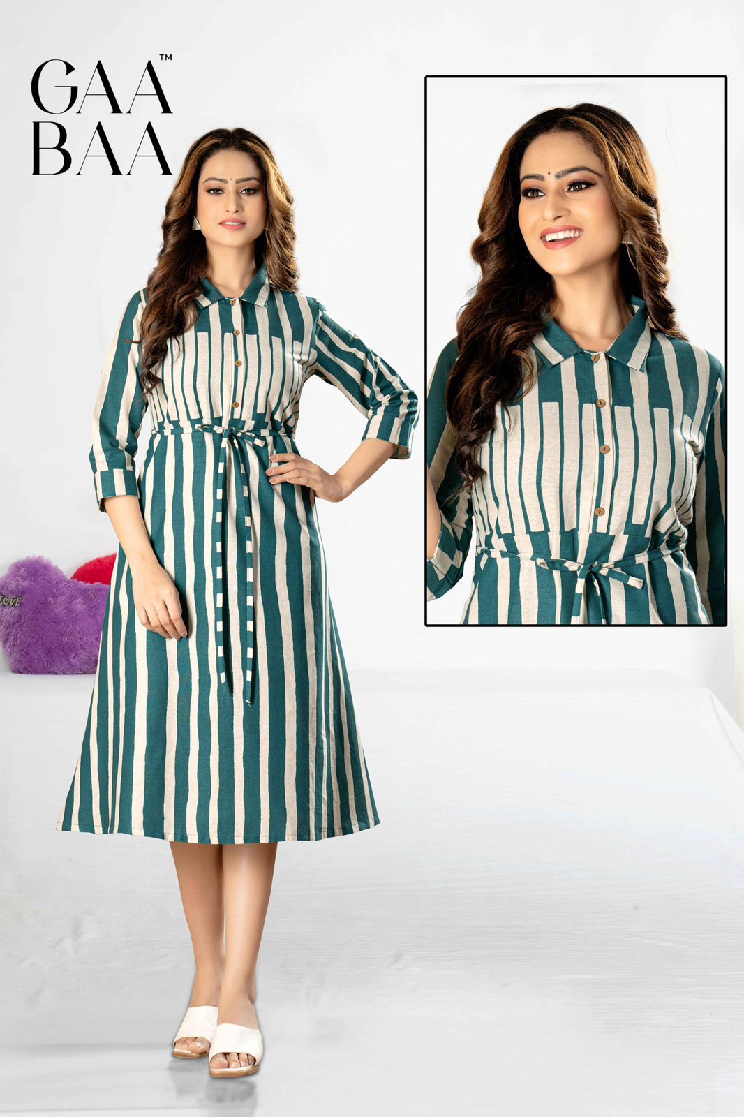Design 920 Gaabaa Cotton Midi Dress Wholesale Price