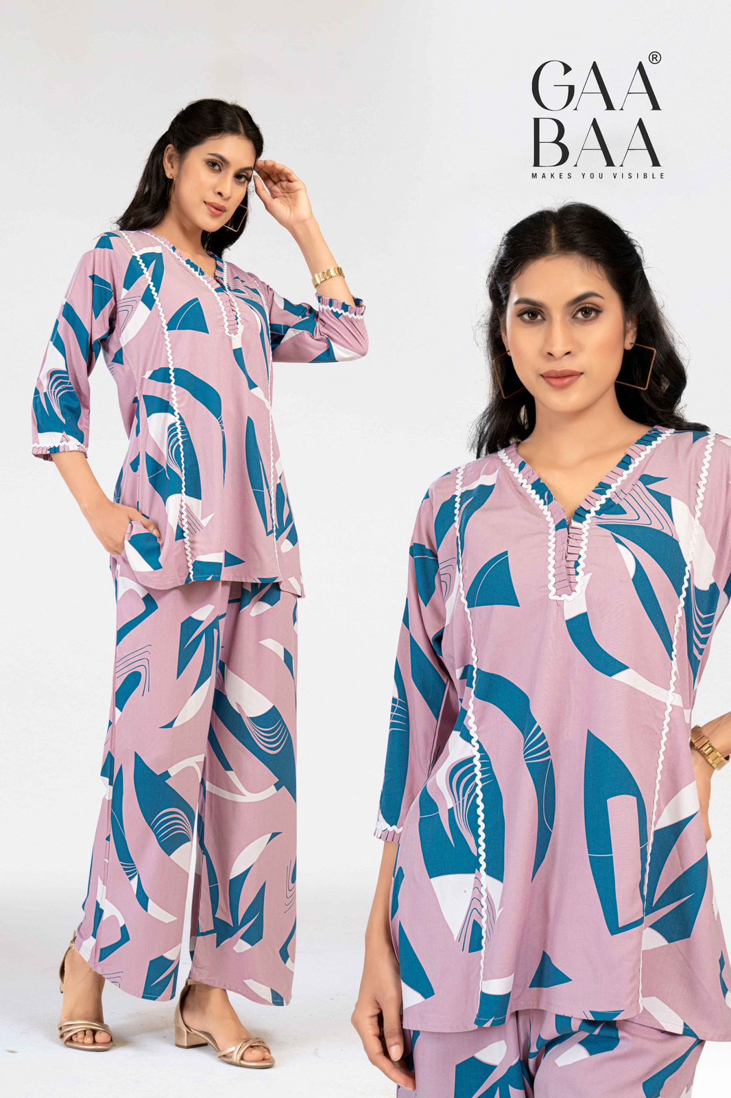 Design 932 Gaabaa Rayon 22Kg Co Ord Set Manufacturer Ahmedabad