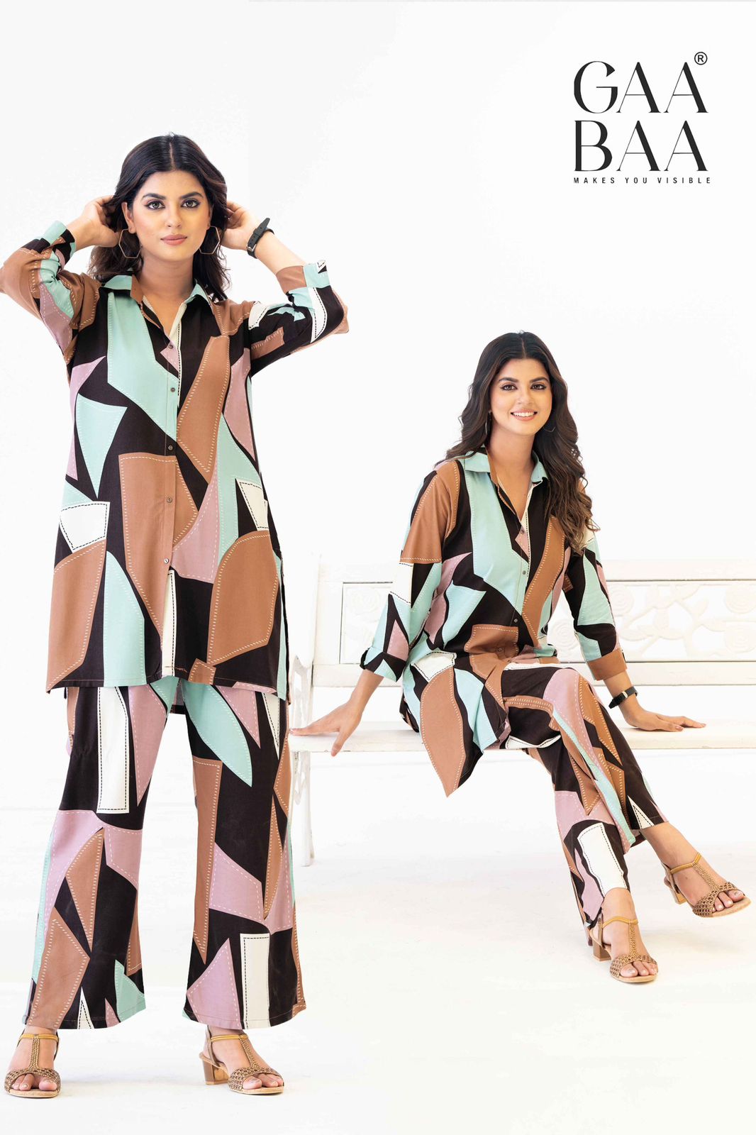 Design 941 Gaabaa Rayon 22Kg Co Ord Set Wholesale Rate