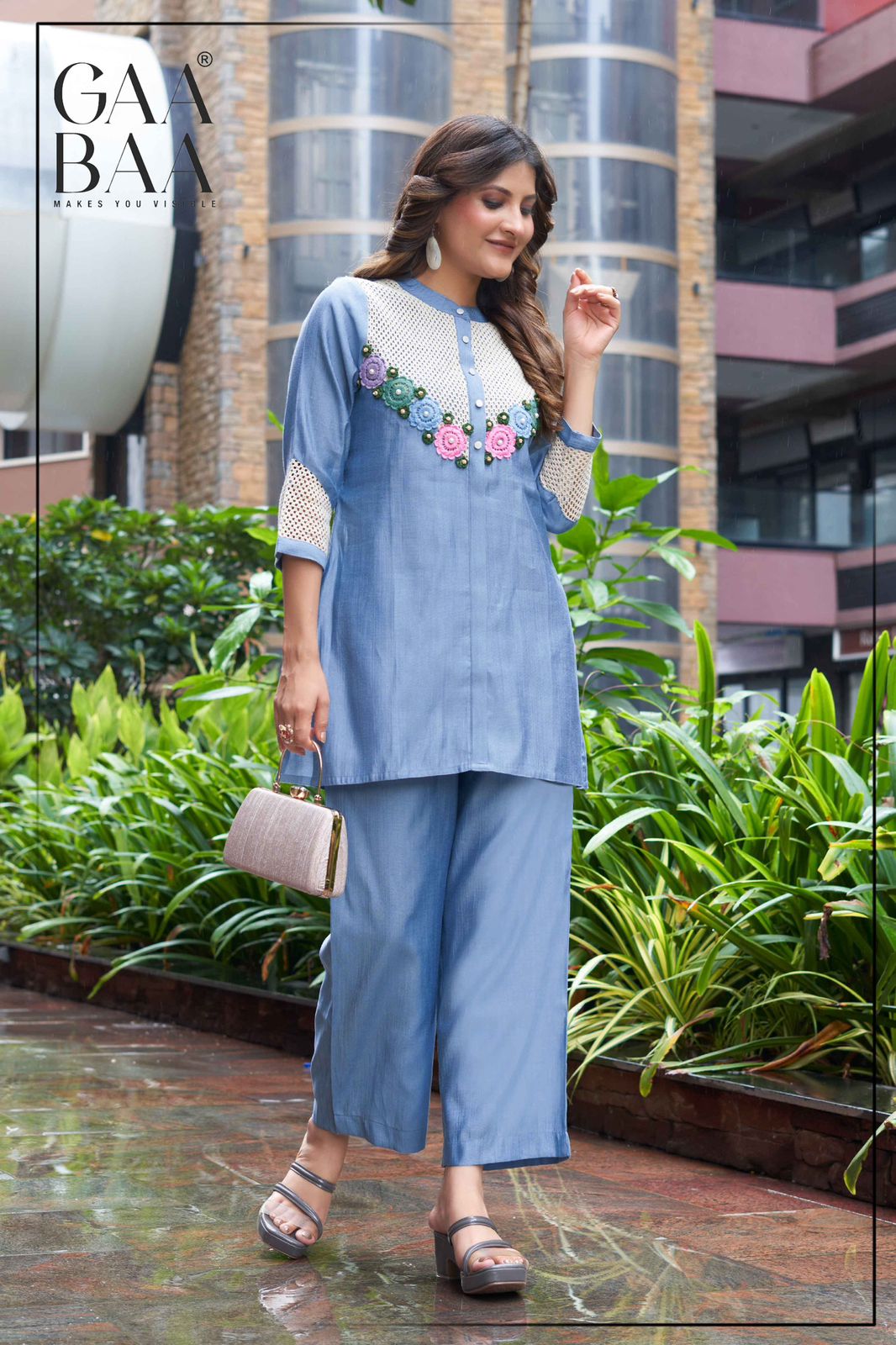 design 948 gaabaa vatican co ord set wholesaler india