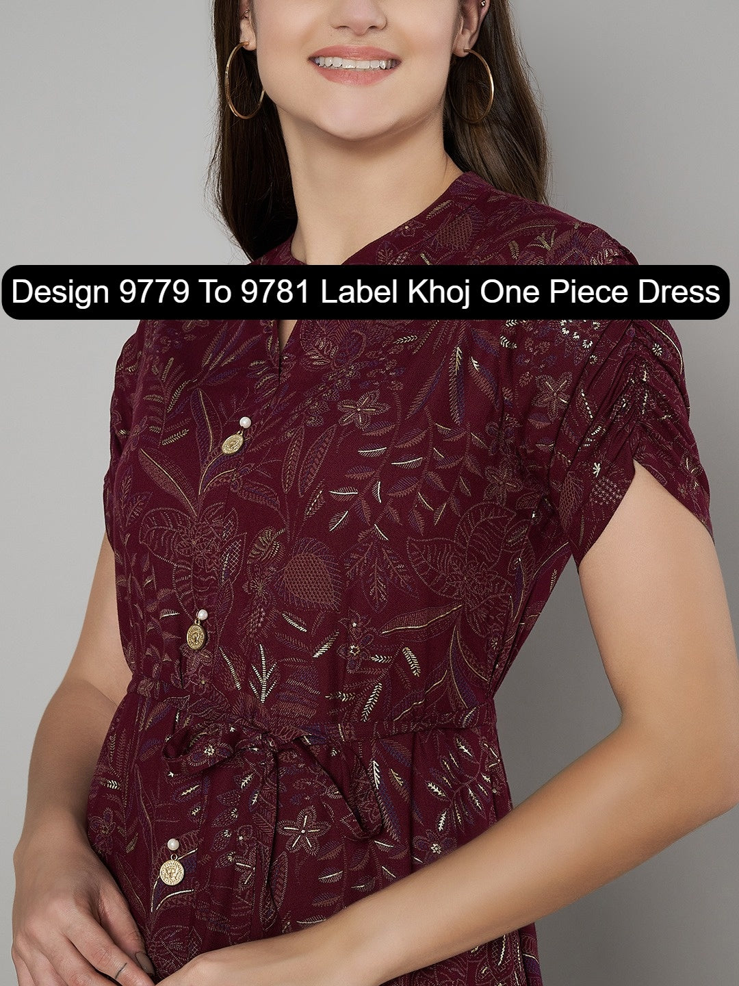 Design 9779 To 9781 Label Khoj Viscose Rayon One Piece Dress Wholesaler India