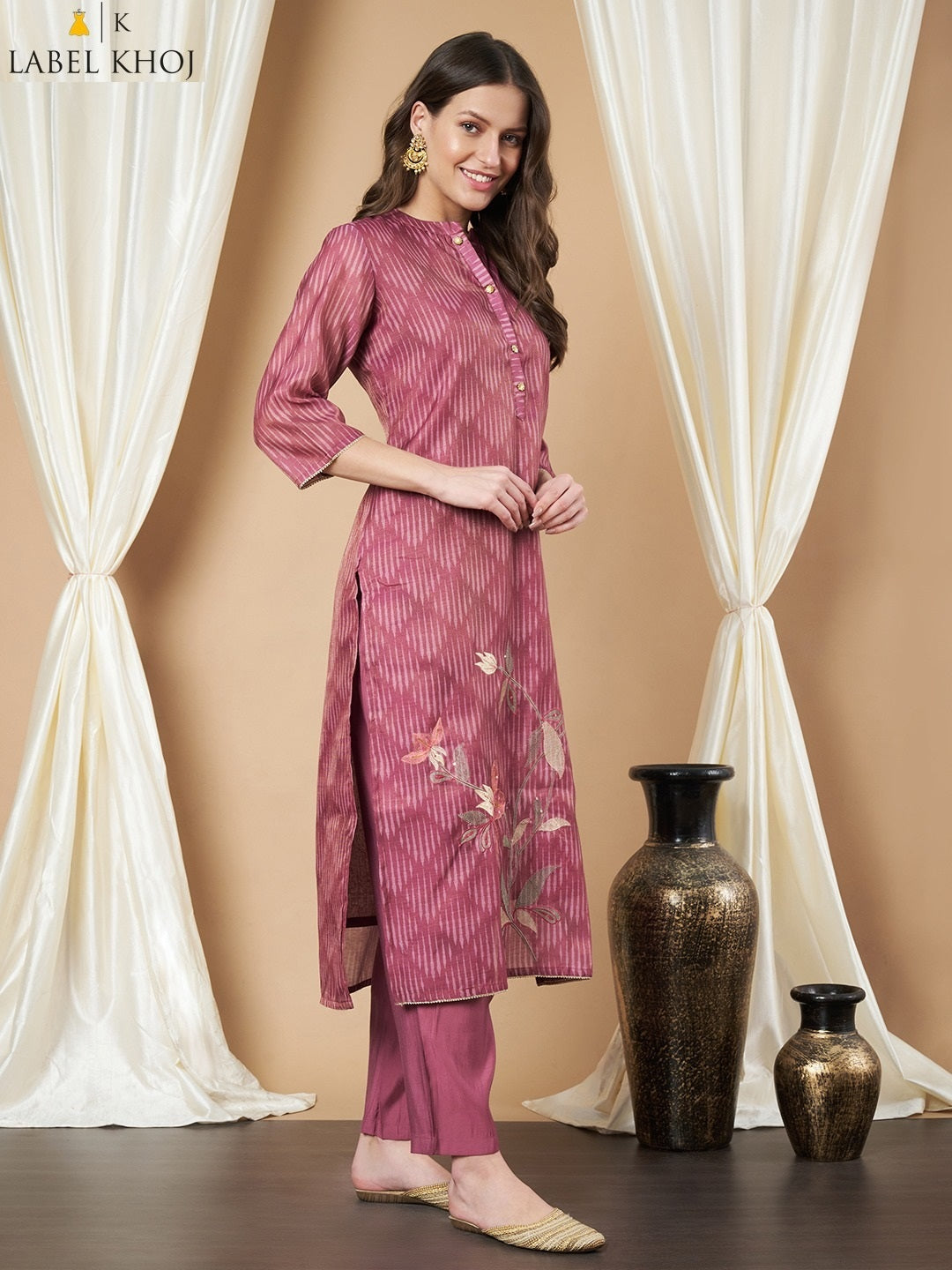 Design 9786 Label Khoj Silk Readymade Pant Style Suits Wholesale Price