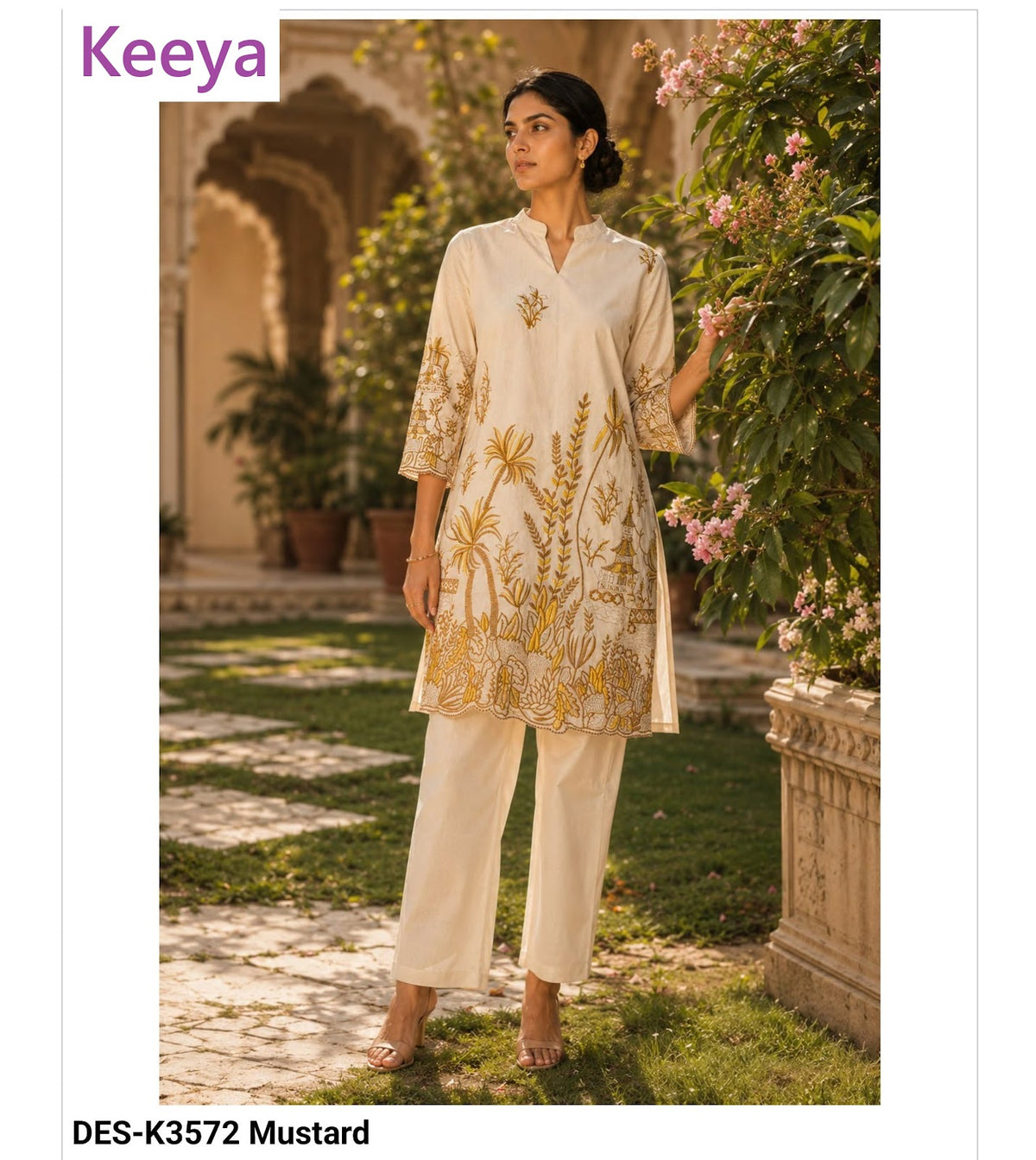 Design K3572 Keeya Cotton Co Ord Set Supplier
