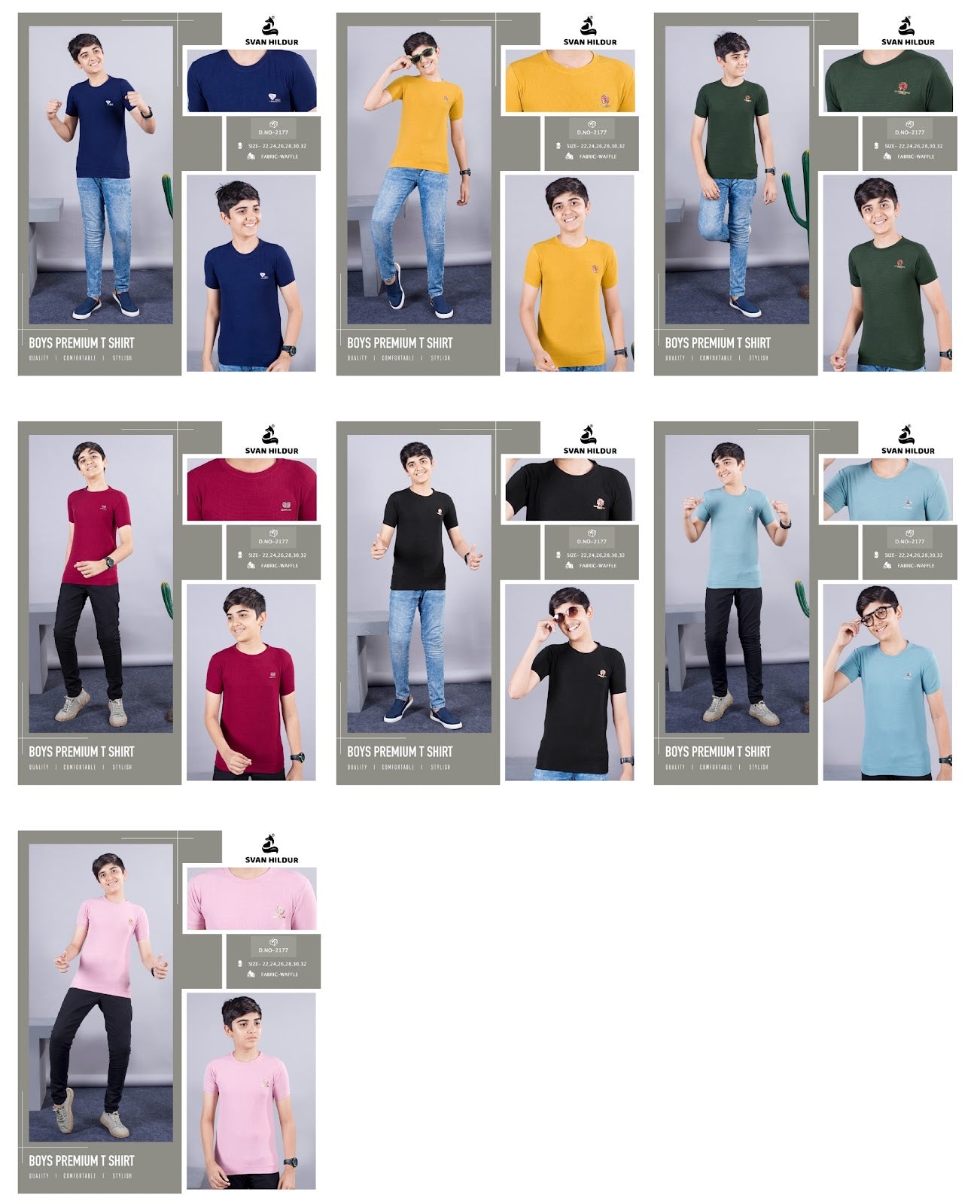 Design No 2177 Svan Hildur Boys Tshirt Supplier