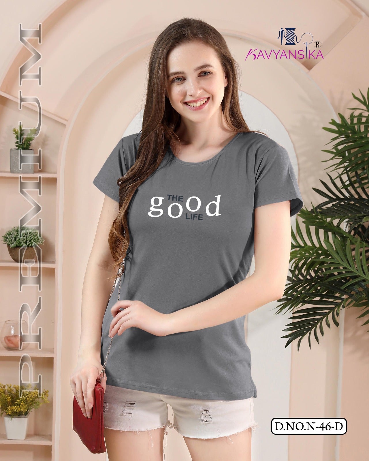 Design No N 46 Kavyansika Hosiery Women Tshirt Wholesale Rate