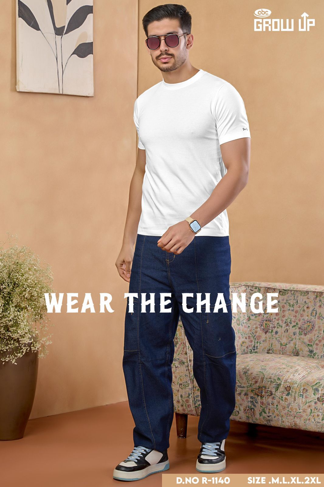 Design R 1140 Growup Biowash Mens Tshirts Wholesaler Ahmedabad