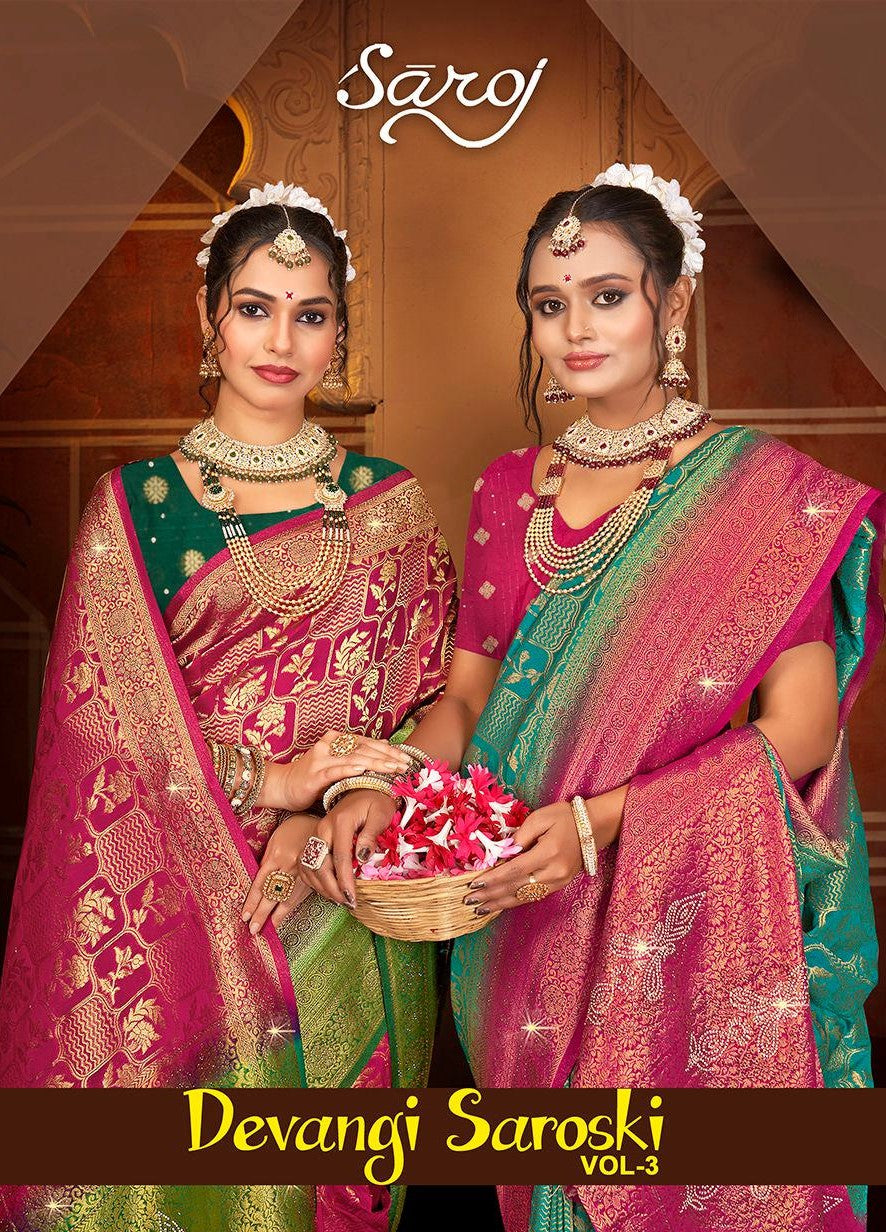 Devangi Saroski Vol 3 Saroj Sarees Manufacturer India