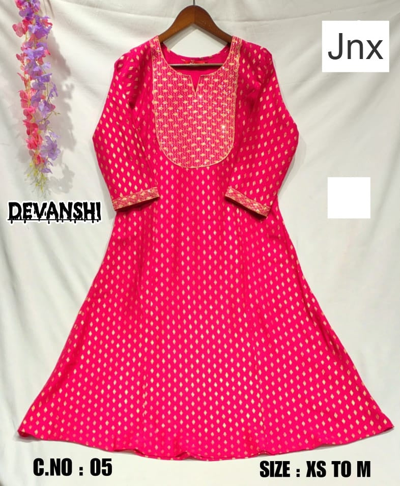 Devanshi Jnx Kurti With Pocket Wholesale Rate