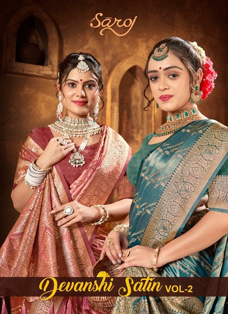 Devanshi Satin Vol 2 Saroj Sarees Supplier Gujarat