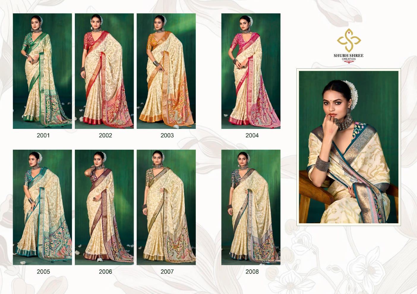 Devyani Vol 2 Shubh Shree Dull Moss Sarees Exporter India