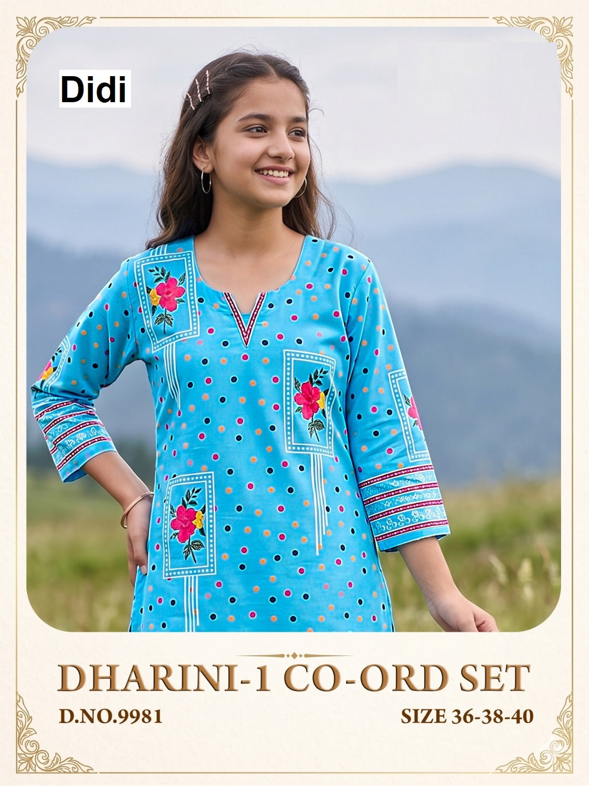 Dharini 1 Dn 9981 Didi Rayon Slub Girls Co Ord Set Supplier Ahmedabad