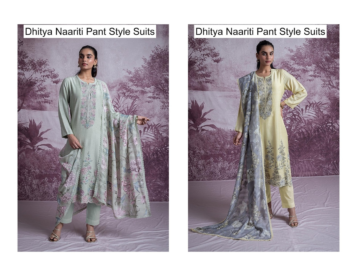 Dhitya Naariti Pure Linen Pant Style Suits Wholesaler India