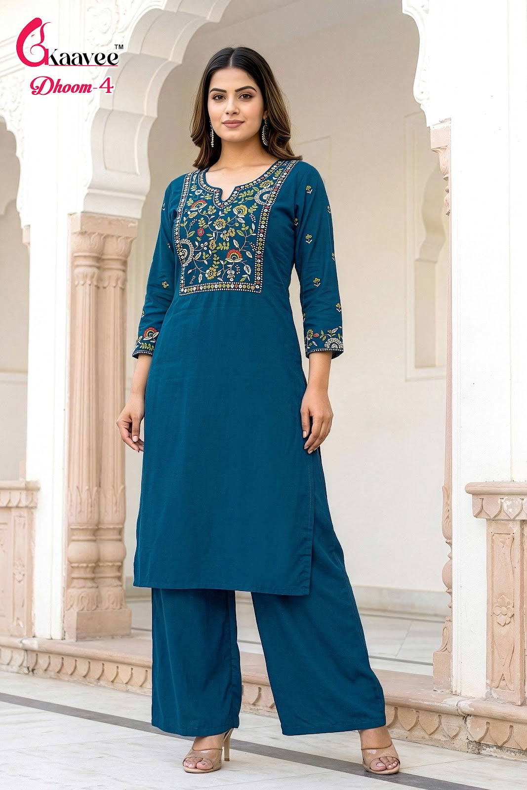 Dhoom 4 Kaavee Cotton Kurti Plazzo Set Exporter Ahmedabad