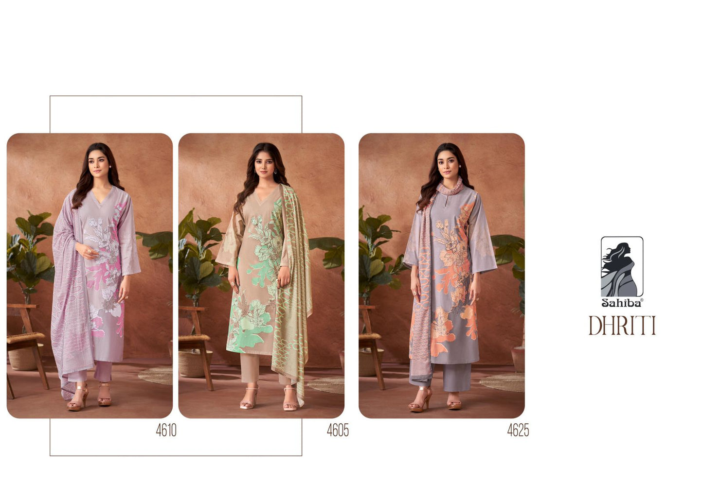 Dhriti Sahiba Cotton Lawn Pant Style Suits