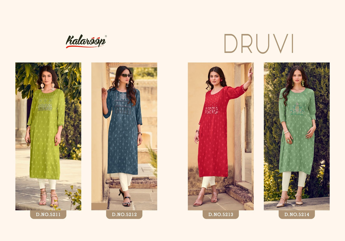 Dhruvi Kalaroop Straight Cut Kurtis Wholesale