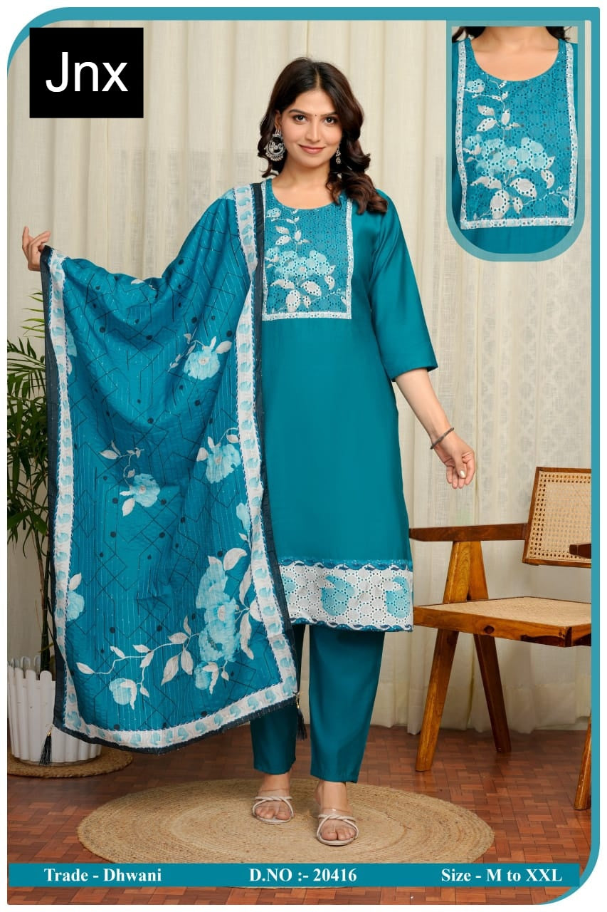 Dhwani Jnx Vertican Readymade Pant Style Suits Wholesale Price