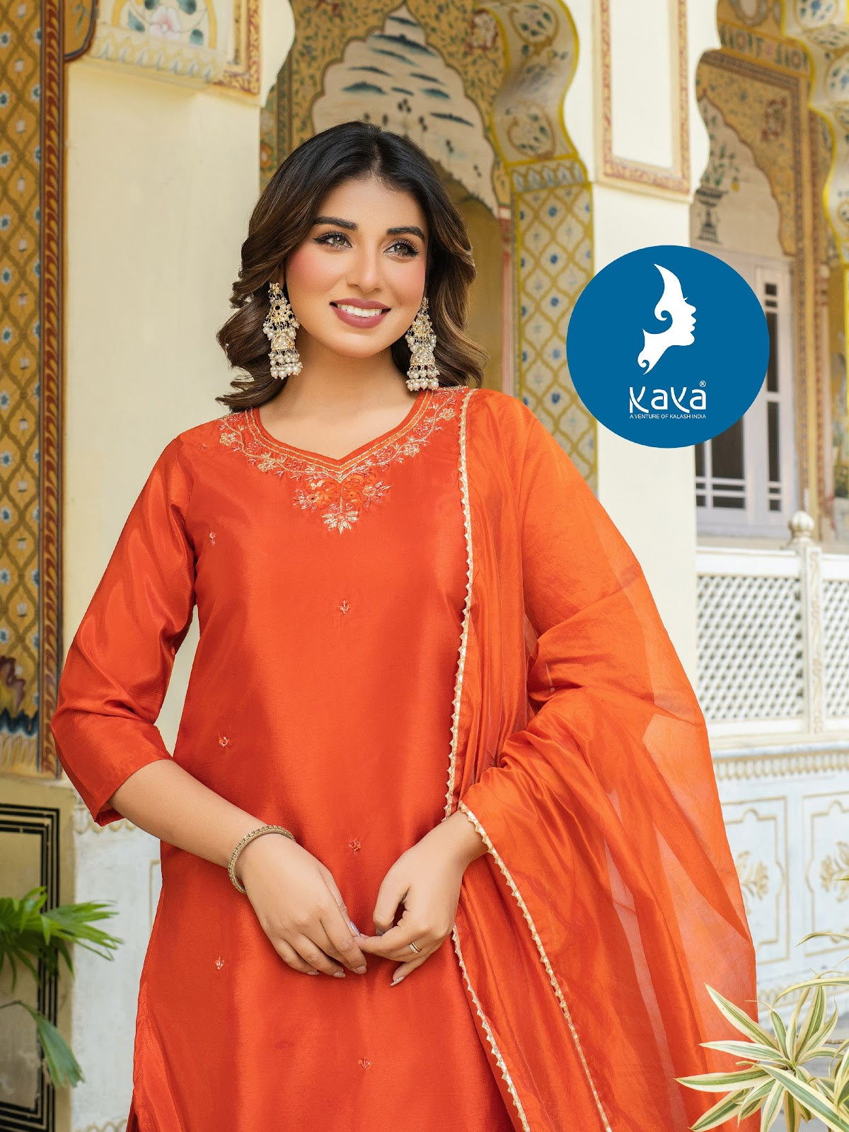 Dhwisha Kaya Readymade Pant Style Suits Exporter India