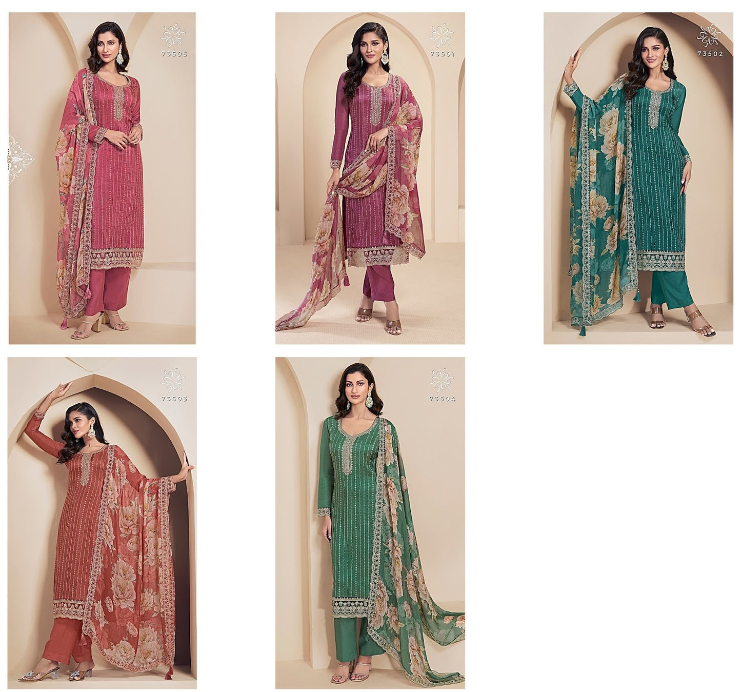 Dia Kuleesh Vinay Fashion Llp Silk Pant Style Suits Exporter Ahmedabad