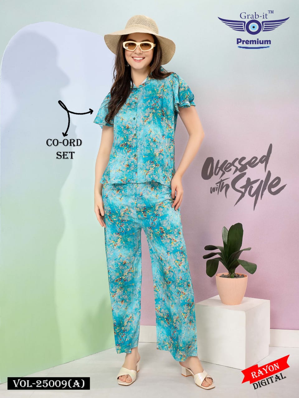 Digital Print 25009 A Grab It Rayon Co Ord Set Wholesale Price
