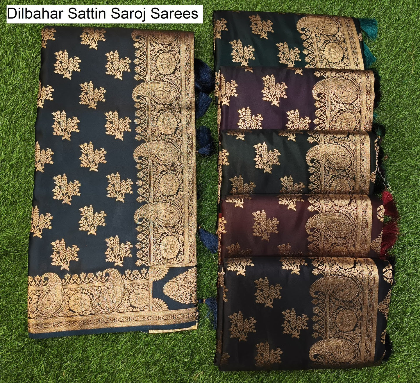 Dilbahar Sattin Saroj Silk Sarees Wholesale Rate