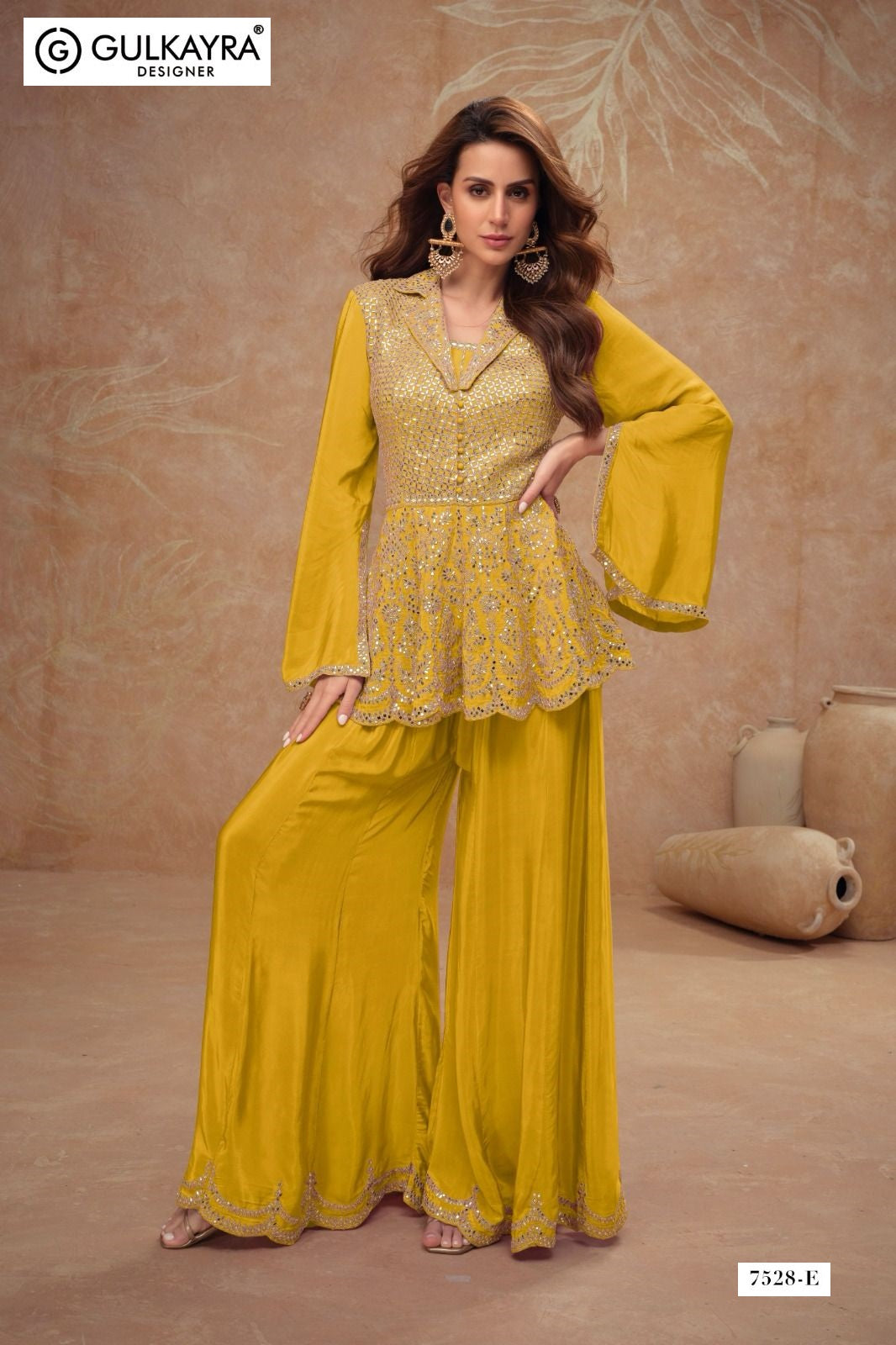 Dilkash Gulkayra Designer Chinon Top Bottom Set Wholesaler