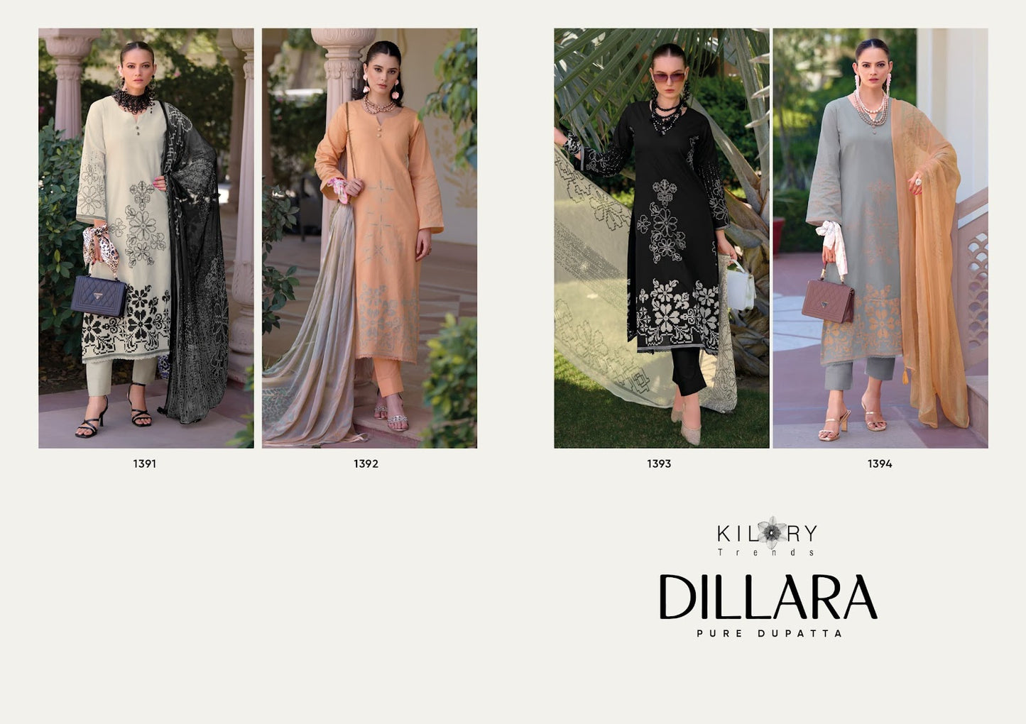 Dillara Kilory Lawn Cotton Pant Style Suits Supplier India