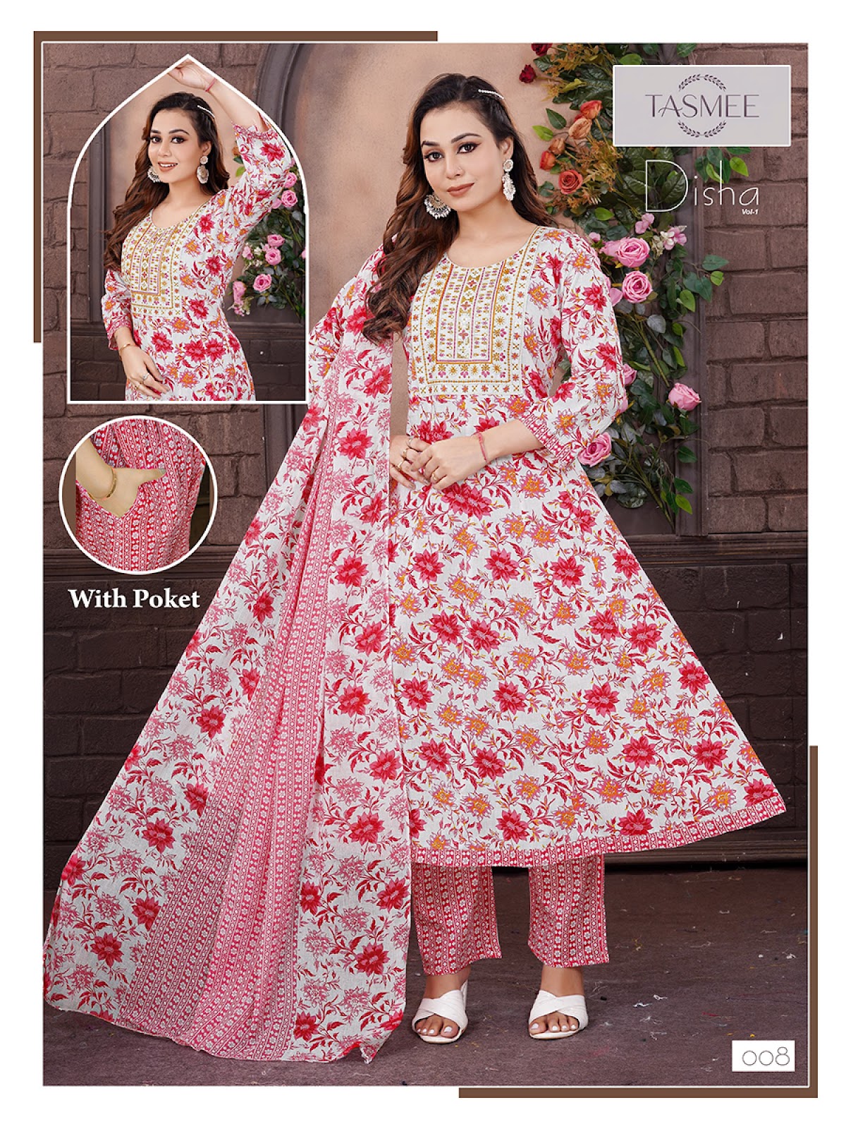 Disha Vol 1 Tasmee Cotton Readymade Anarkali Suits Supplier Gujarat