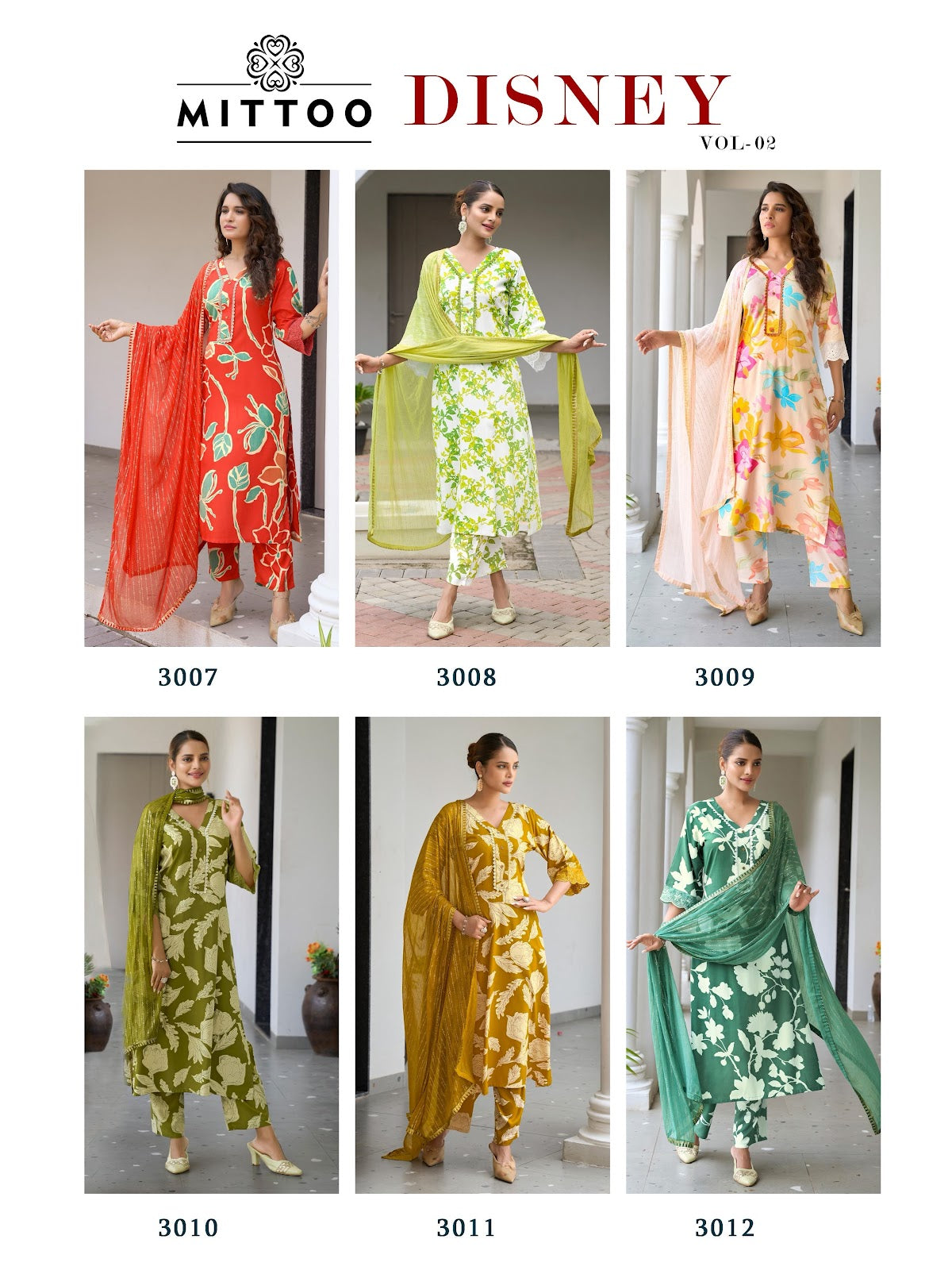 Disney Vol 2 Mittoo Rayon Readymade Pant Style Suits Wholesaler Gujarat