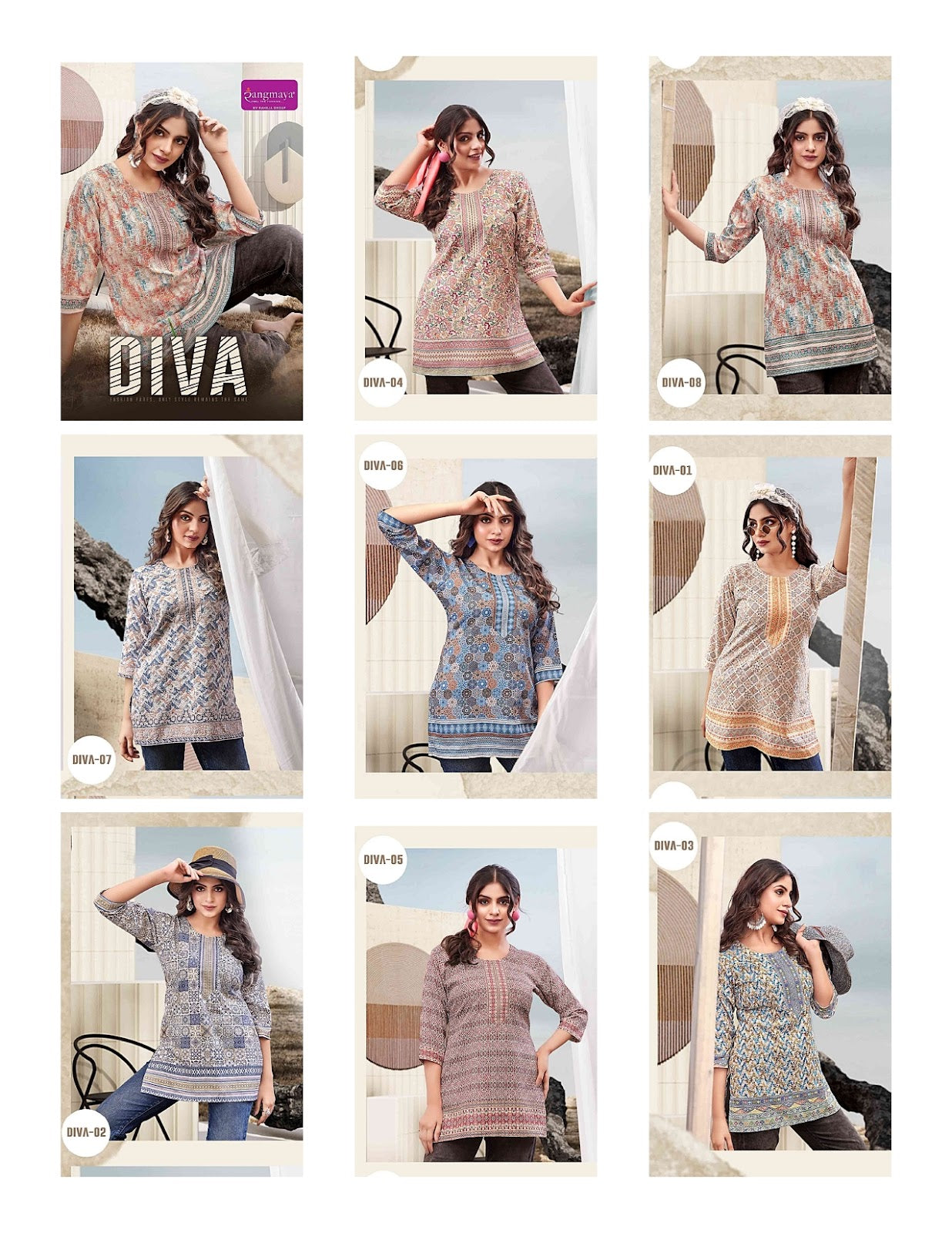 Diva Rangmaya Bombay Short Kurtis Exporter Ahmedabad