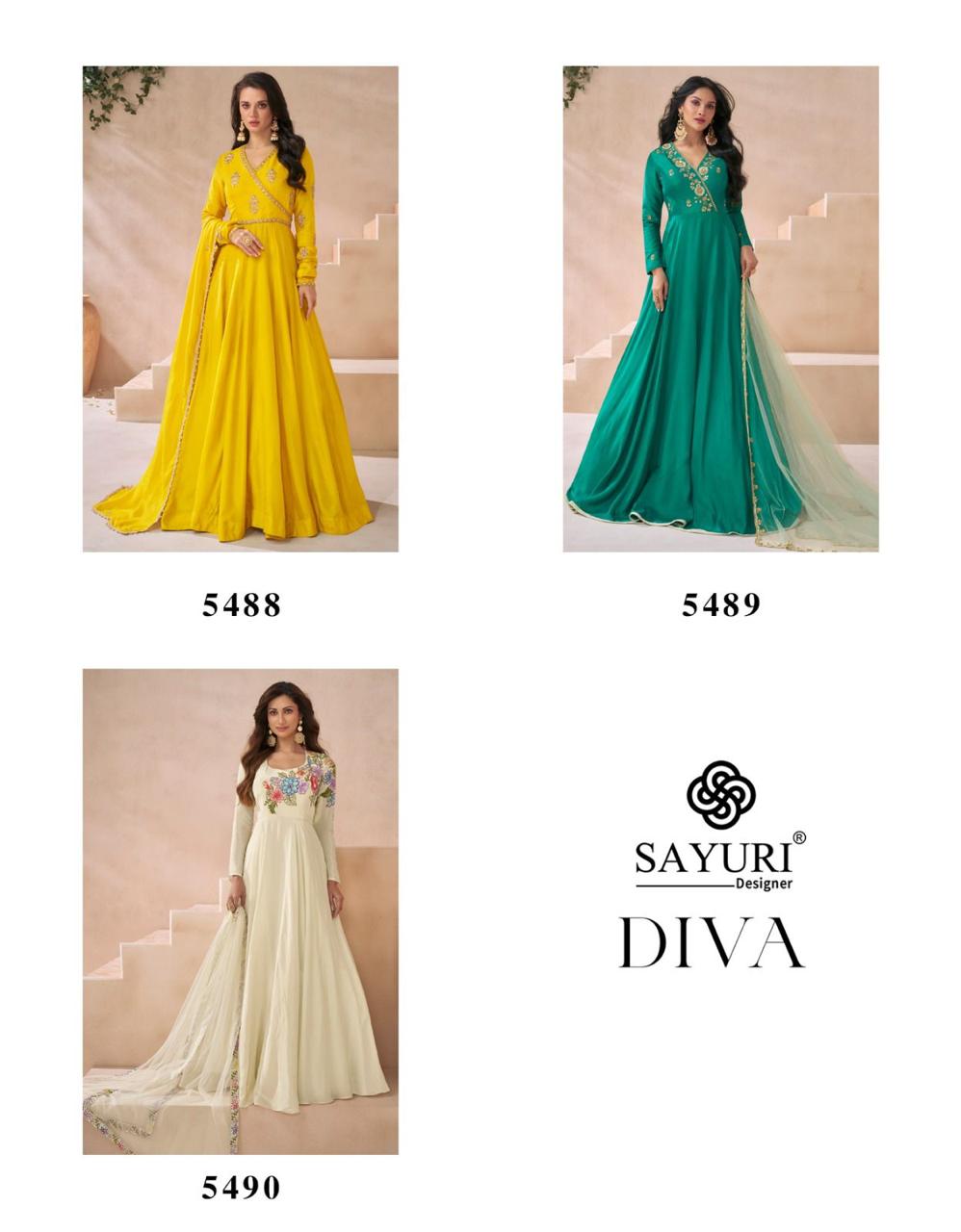Diva Sayuri Premium Silk Gown Dupatta Set Exporter Gujarat