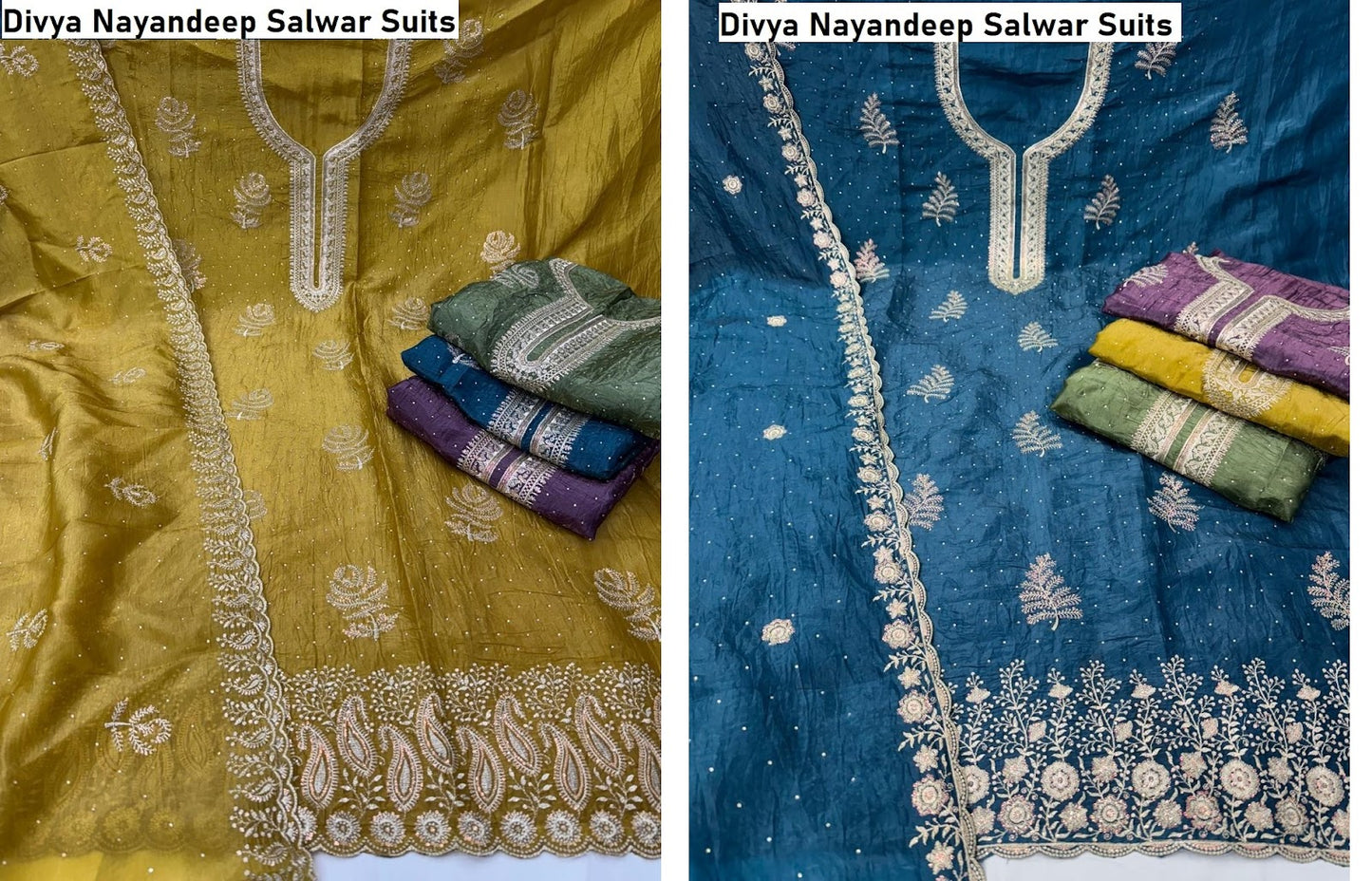 Divya Nayandeep Gold Crush Salwar Suits Manufacturer Gujarat