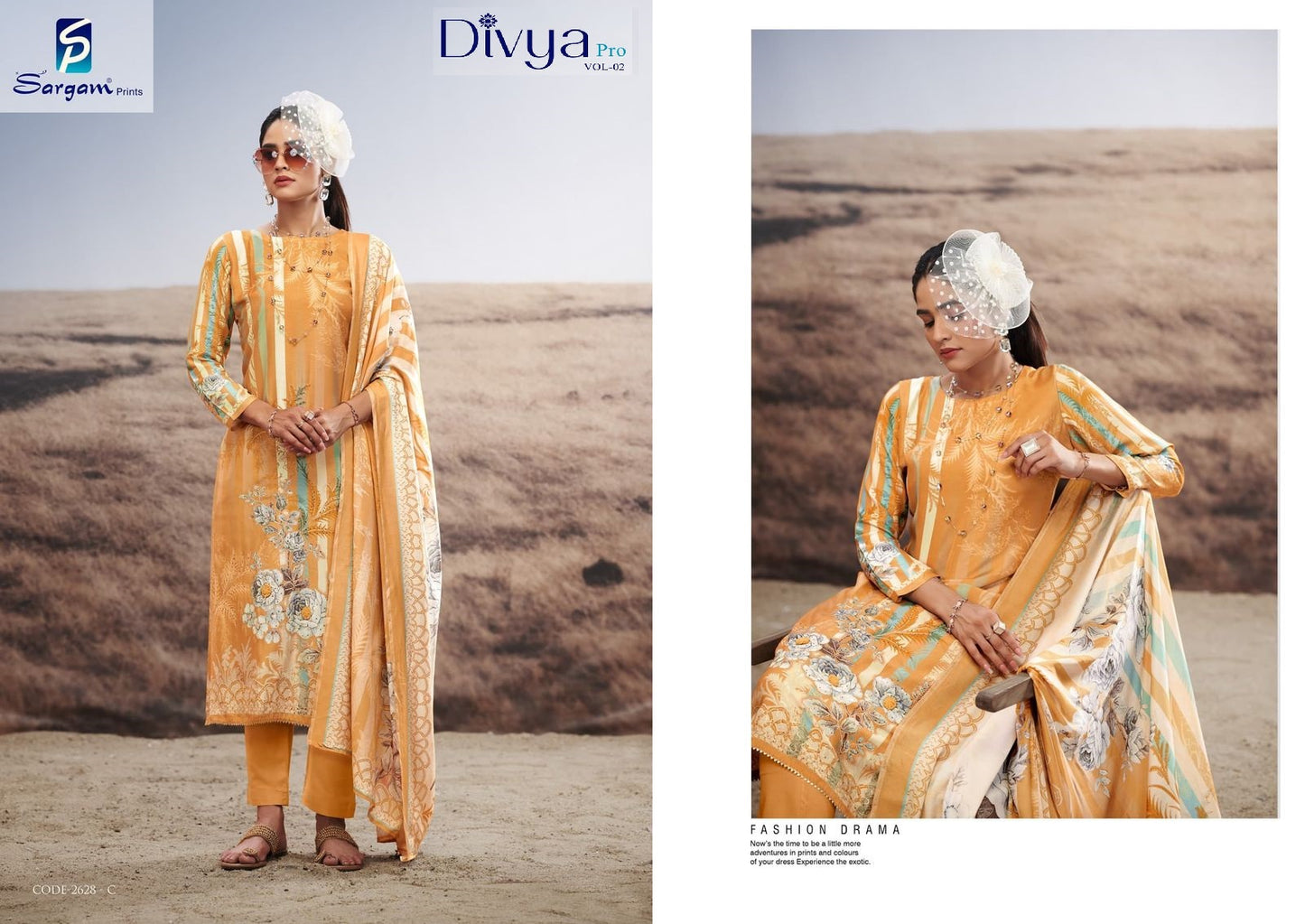 Divya Pro Vol 2 Sargam Prints Pure Viscose Muslin Pant Style Suits Wholesale