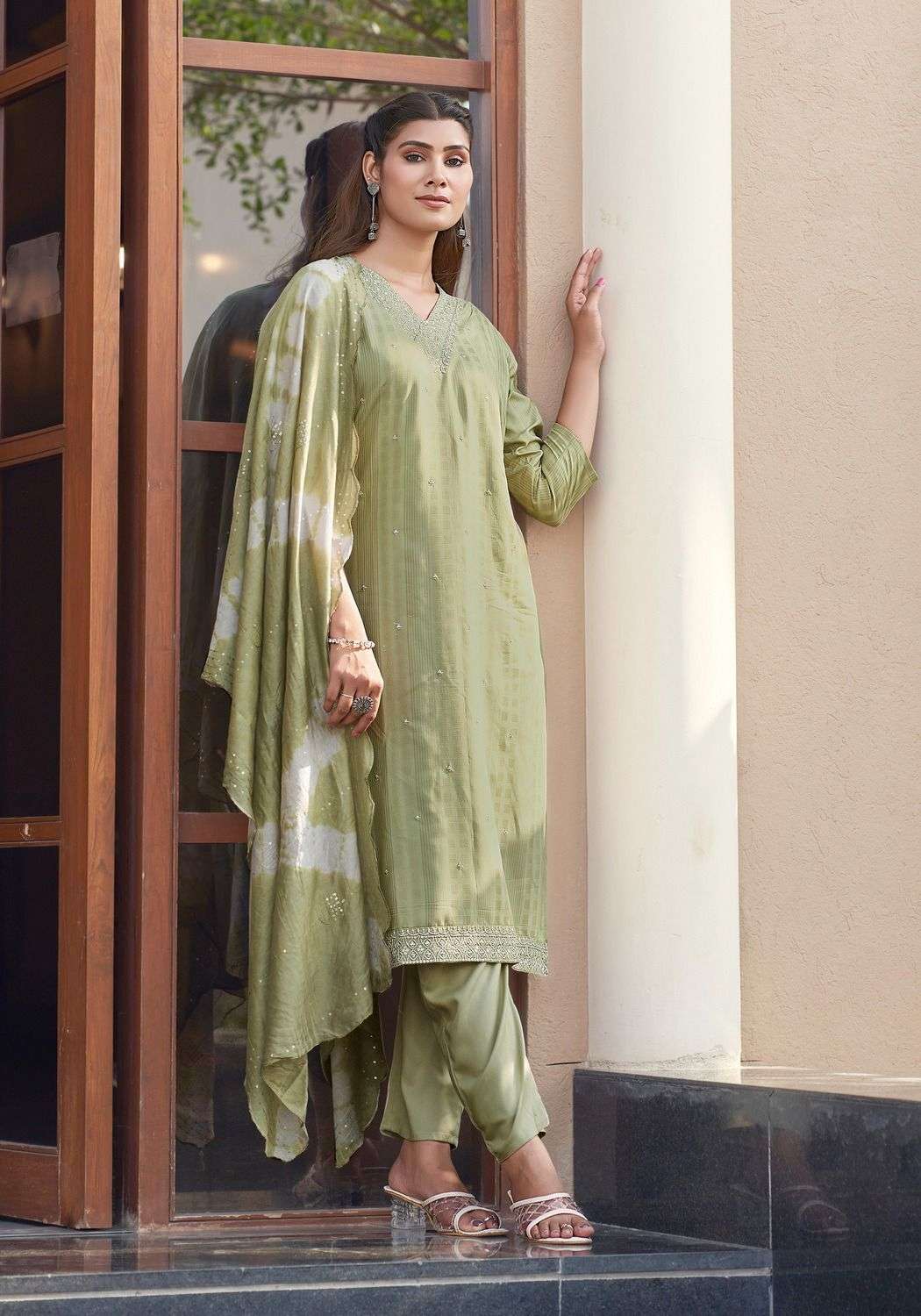 Dolly Vol 1 Mystic 9 Reyon Readymade Pant Style Suits Manufacturer India