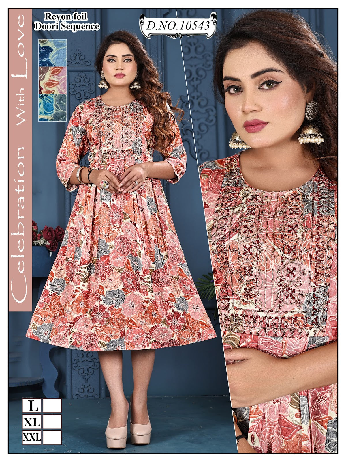 Dori Sequence 161124 Mmc Rayon Foil Anarkali Kurtis Wholesale Price