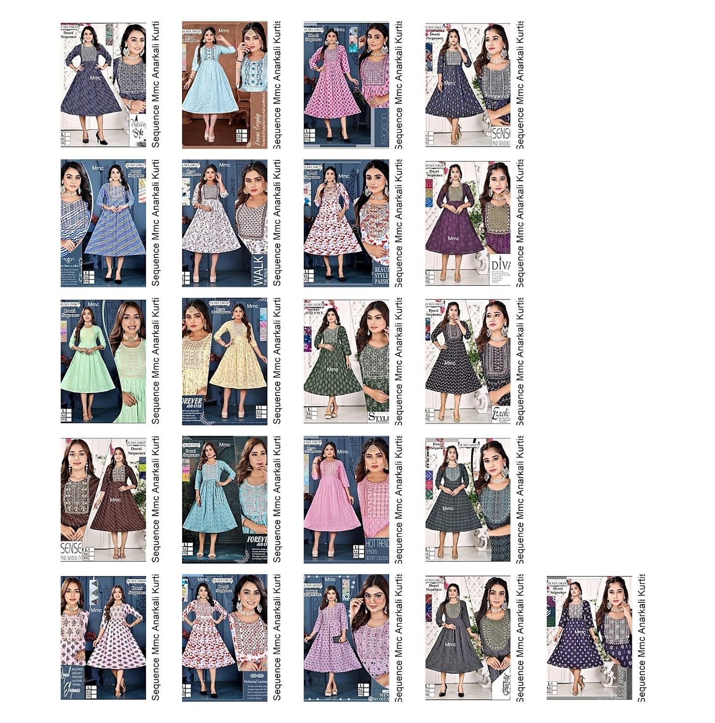 Dori Sequence Mmc Reyon Anarkali Kurtis Manufacturer