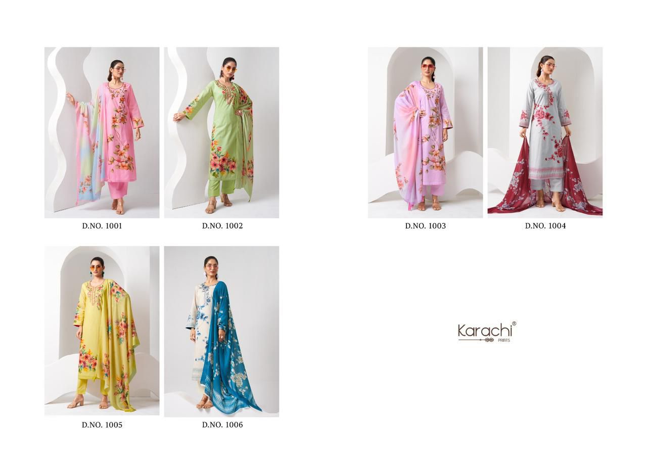 Dreams Karachi Prints Cambric Pant Style Suits Exporter Gujarat