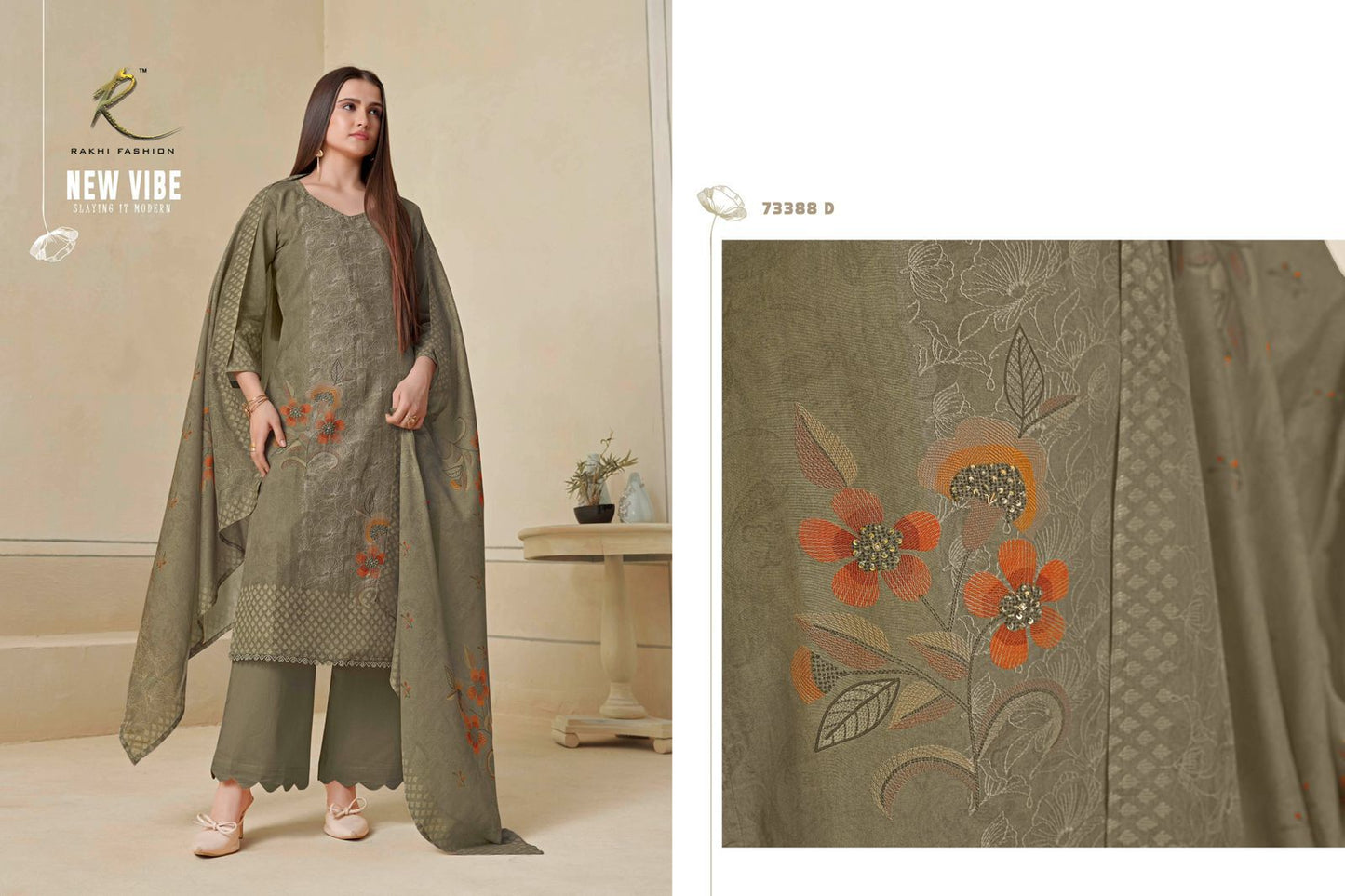 Dreamy Summer Rakhi Fashion Mal Chanderi Pant Style Suits Wholesaler