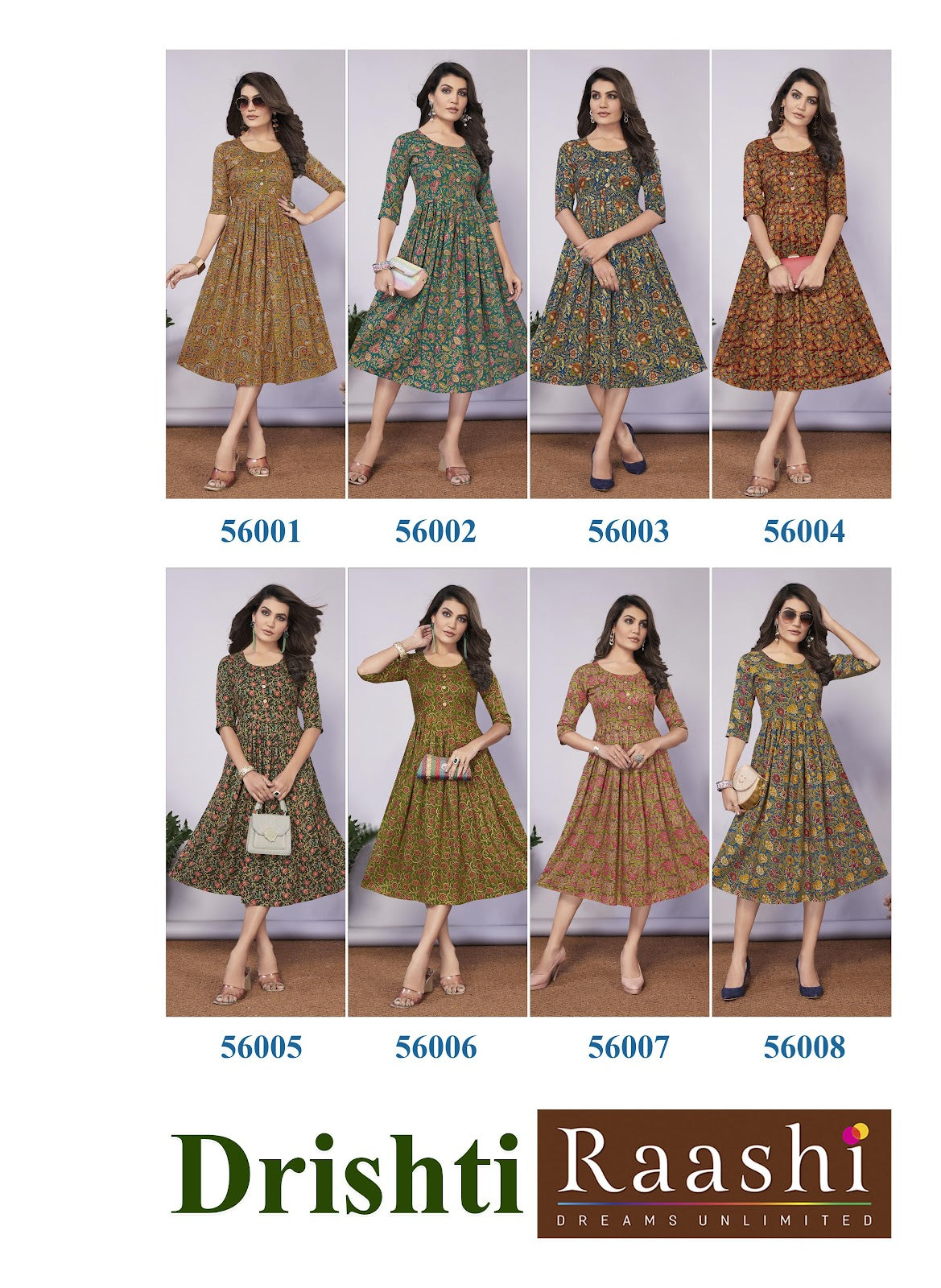 Drishti Raashi Rayon Anarkali Kurtis Supplier Ahmedabad