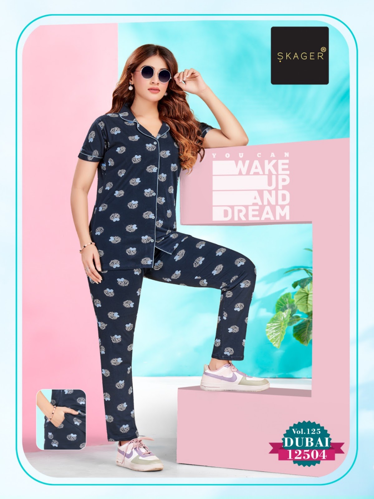 Dubai Vol 125 Skager Hosiery Collar Night Suits Exporter