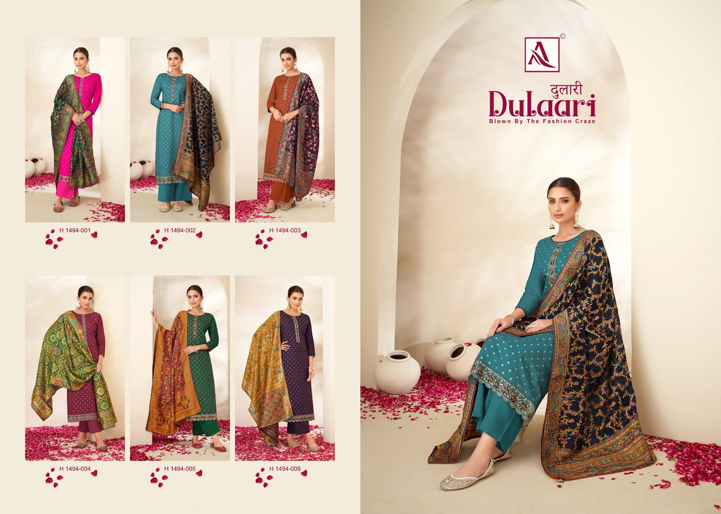 Dulaari Alok Viscose Muslin Pant Style Suits Exporter Ahmedabad