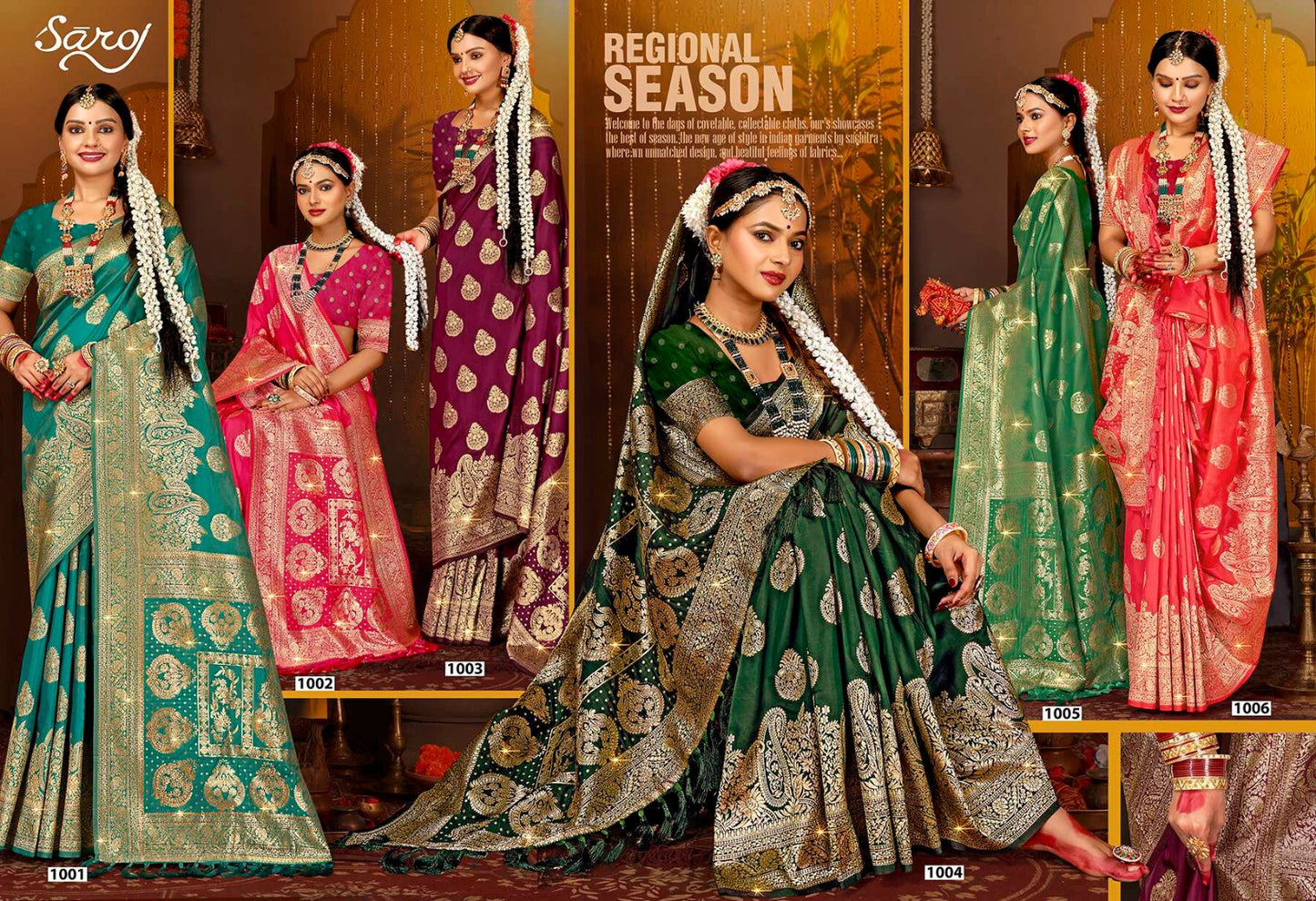 Dulhan Silk Saroski Vol 1 Saroj Sarees Manufacturer Ahmedabad