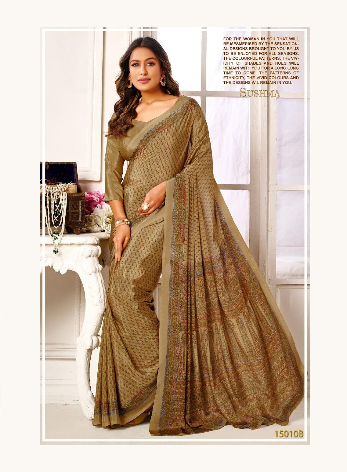 Dynamic Sushma Crape Sarees Manufacturer India