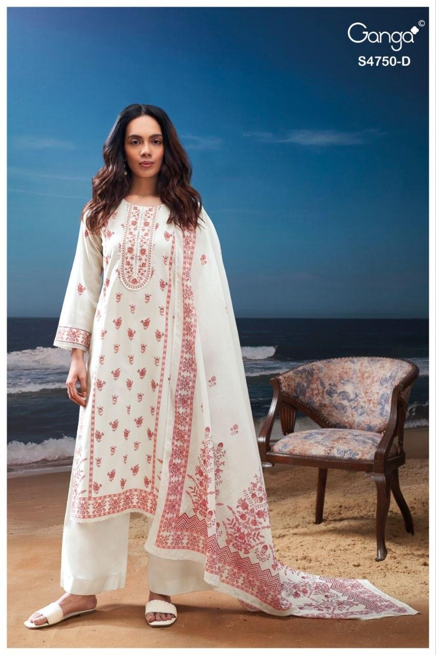 Eaelith 4750 Ganga Cotton Plazzo Style Suits Exporter India